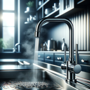 A-highly-detailed-and-sharp-image-of-a-modern-kitchen-with-a-sleek-polished-stainless-steel-instant-hot-water-maker-on-the-countertop